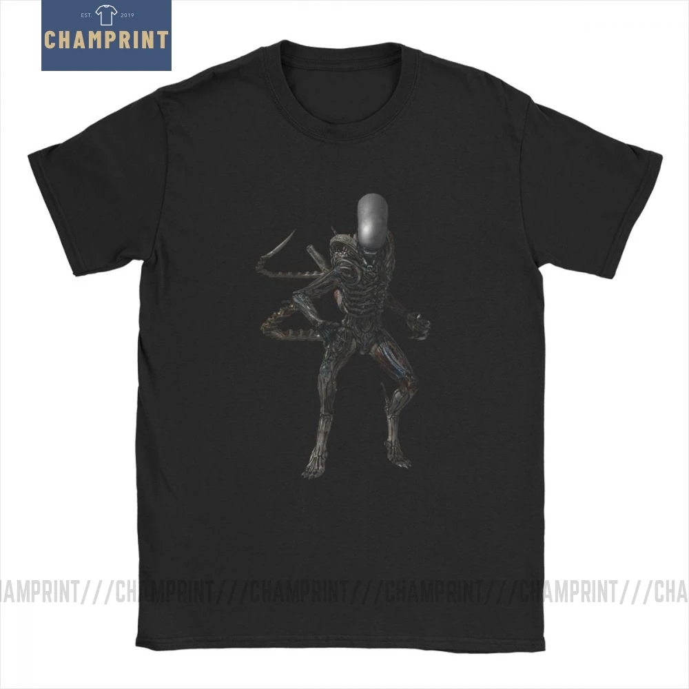 Мужская хлопковая футболка Alien Space Jockey VS Predator с коротким рукавом подарок|Мужские