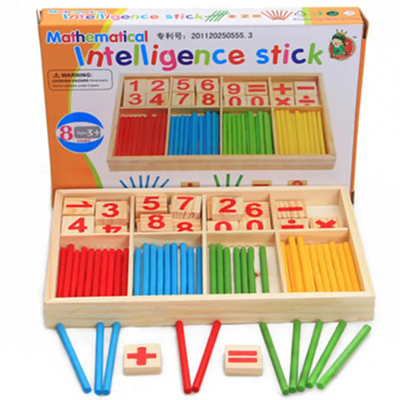 

Counting Sticks Math Toy Colorful Wooden Montessori Teaching Aids Counting Rod Kindergarten Mathematics Educational Toy