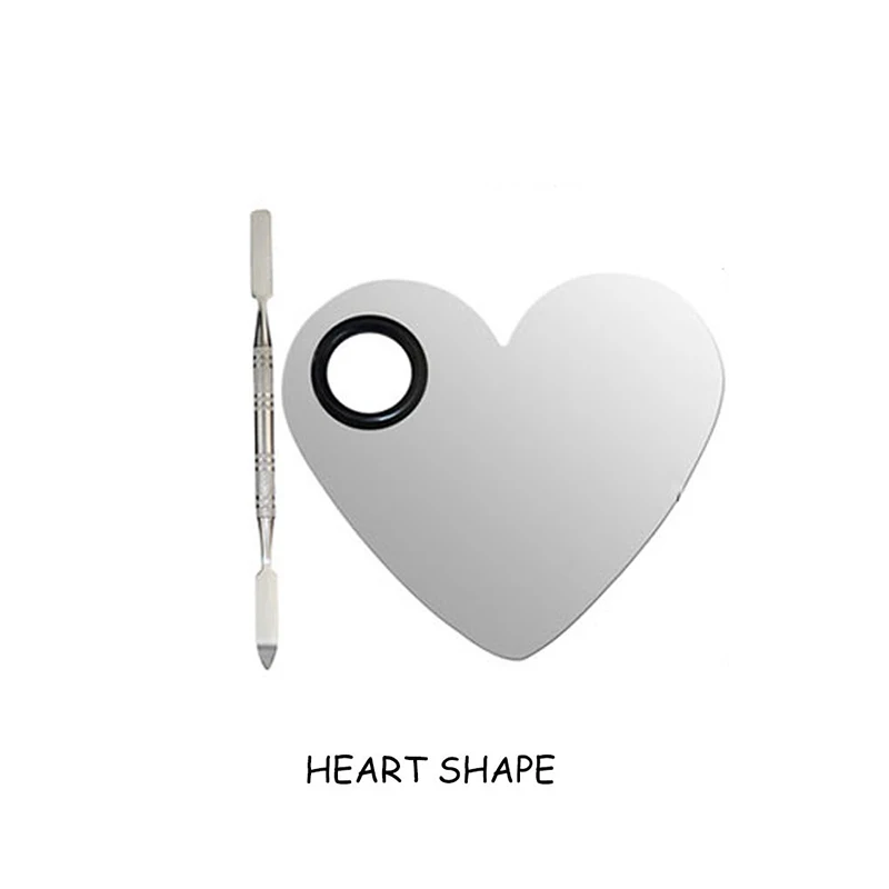 

ZOVZP New Nail Art Tools Stainless Steel Palette Easy To Clean Nail Polish Palette Set Butterfly Heart-shaped Nails Accesorios