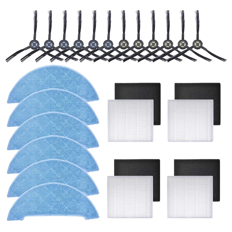 

Replacement Parts Fit for ILIFE V8S Robotic Vacuum Cleaner HEPA Filters Side Brushes Mops Accessories Kit