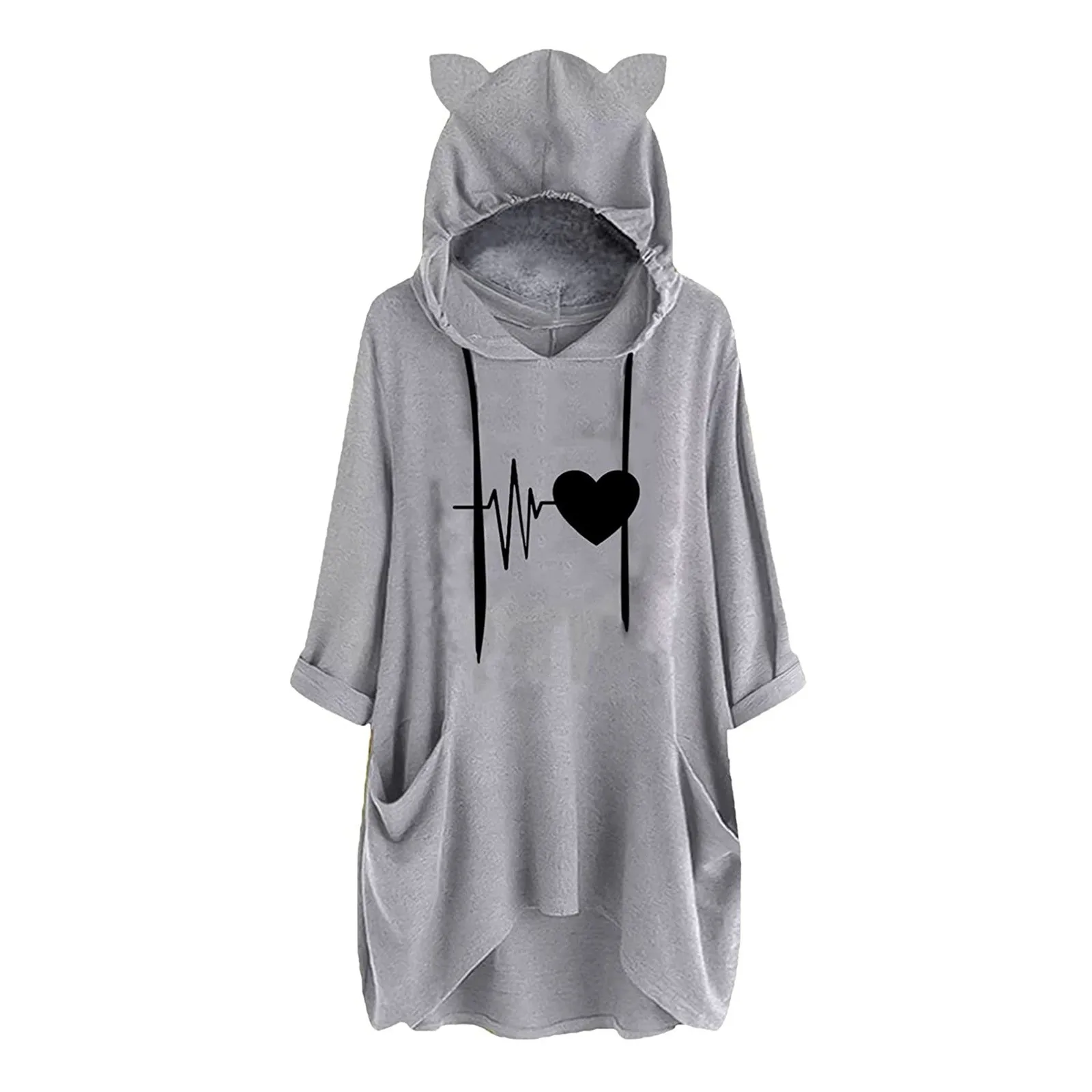 Свитшот на Хэллоуин Женская Повседневная рубашка с капюшоном и длинными