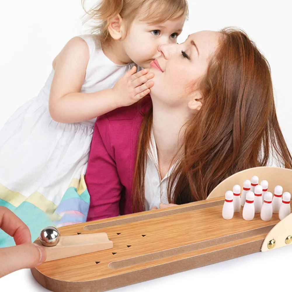 13 шт./компл. деревянная настольная игра для боулинга веселая домашняя