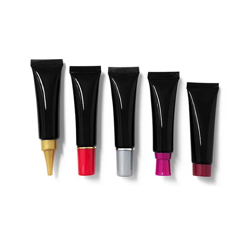 Черный 15 мл пустой косметический контейнер маленькая многоразовая бутылка для