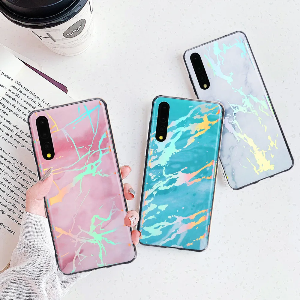 FLYKYLIN чехол с лазерным мрамором для Huawei P30 P20 Pro Mate 20 Lite из ТПУ Nova 3 3i Honor 10 7A 7C Y7 Y6 Y5 2018 |