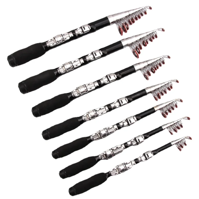 

Mini Salt Water Fishing Rod Telescopic Fishing Rod Pesca Spinning Rod 1m-2.1m Portable Fly Ice Fishing Pole