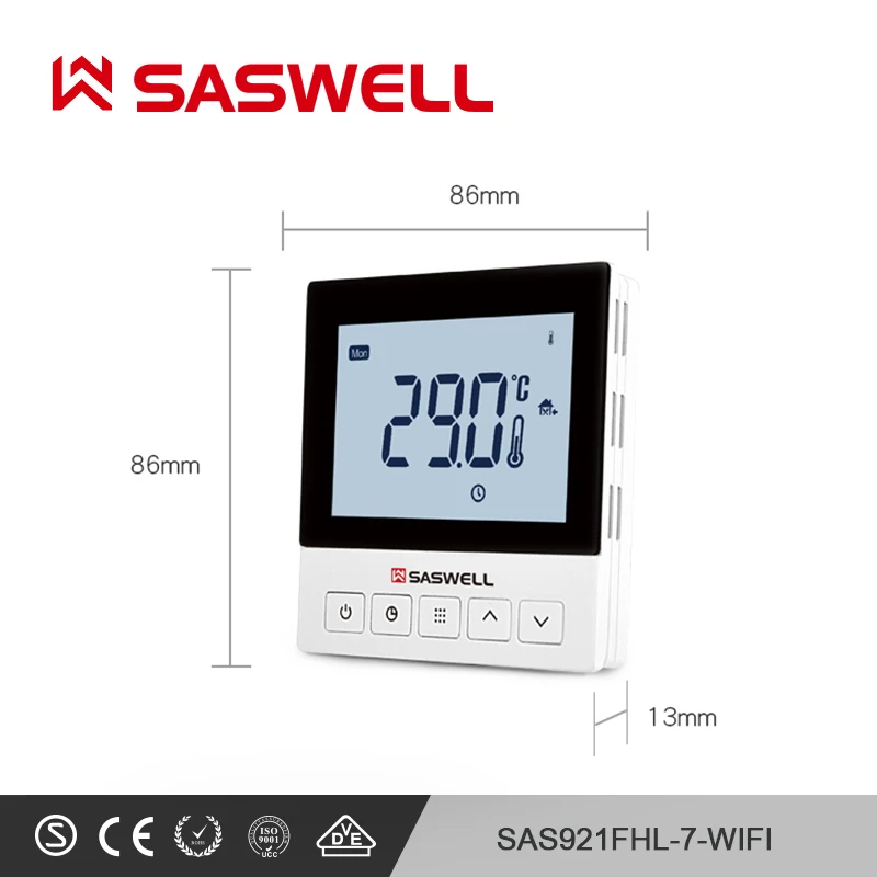 SASWELL Wi Fi термостат регулятор температуры для комнатной воды Подпольное Отопление