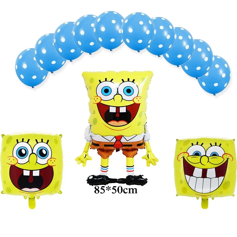 13pc spongebob 13 шт./лот набор воздушных шаров Рапунцель включает латексный шар и 18 дюймовый круглый фольгированный шар принцессы Рапунцель для девочек на день рождения - Цвет: 13pc spongebob