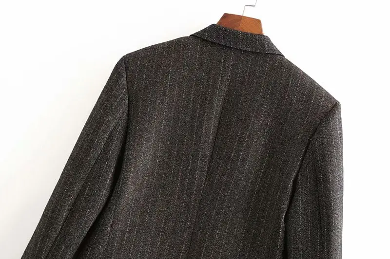 Star firefly versatile elegant office suit female casual slim striped double-breasted blazer women