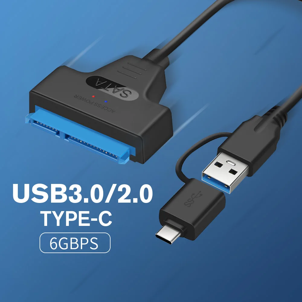 USB кабель Sata с 3 на 0/2 0 адаптер компьютерные кабели разъемы типа C поддержкой 2 5