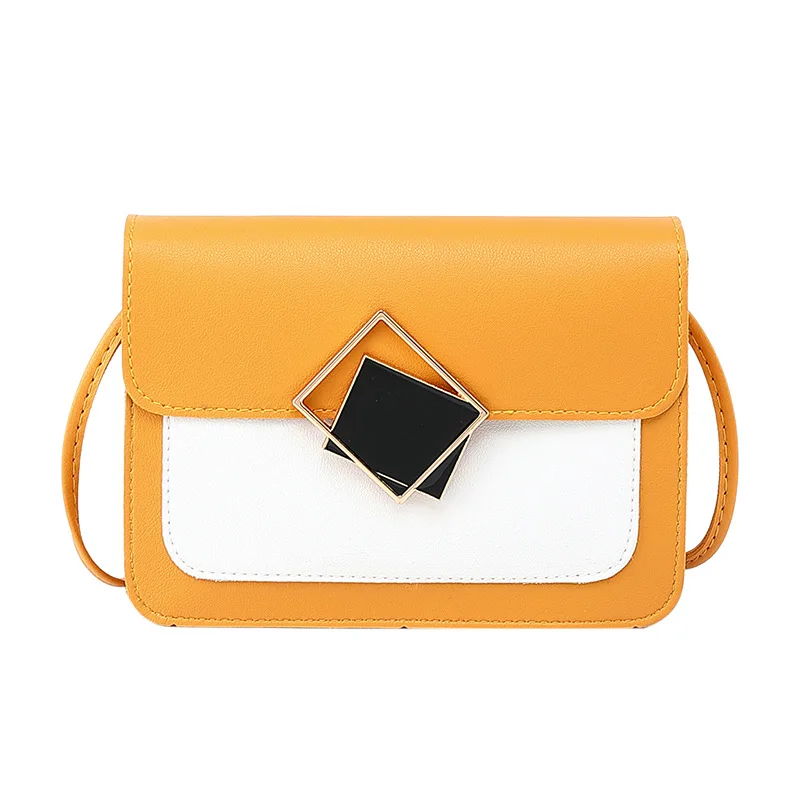 

CrossBody Bag For Women 2021 Fashion Messenger Bags Simple Contrast Color Hasp Small Shoulder Bag Women Flap Bags Handbag