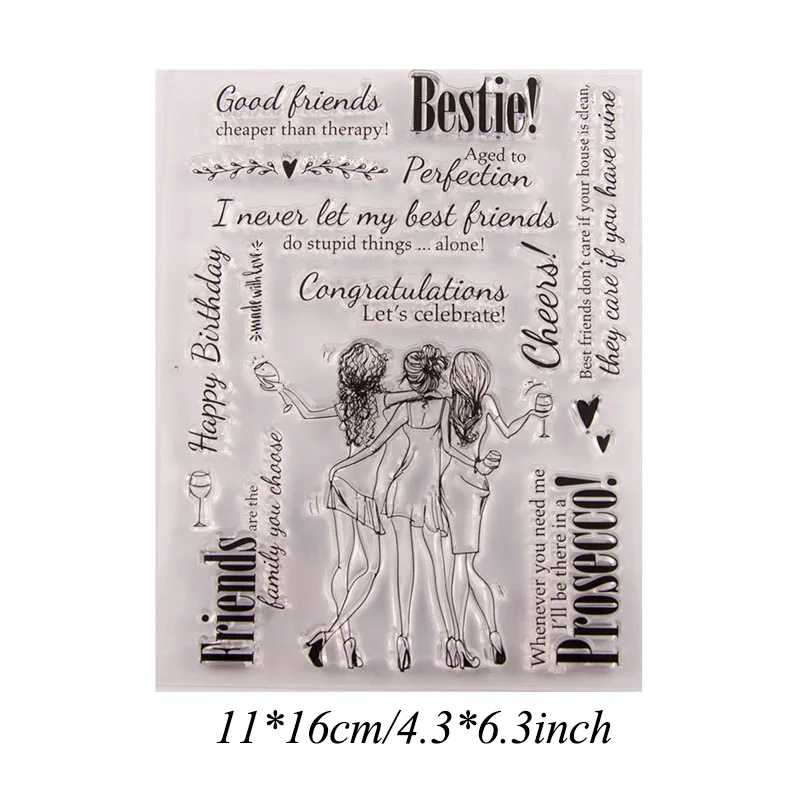 Прозрачная силиконовая печать для девочек с буквами и скрапбукинга|Штампики| |