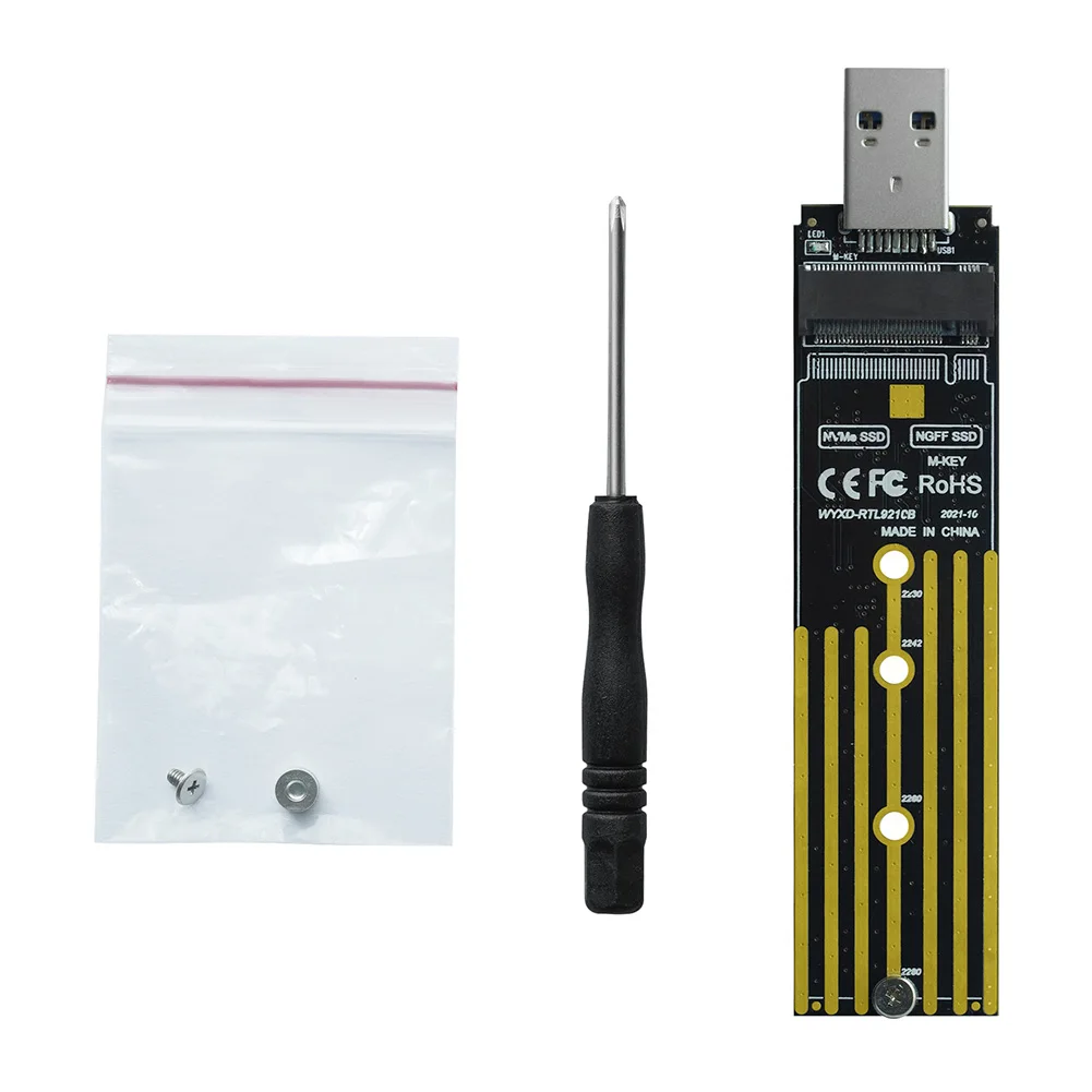 Переходник M.2 NVME SSD на USB 3 1 PCIE NGFF SATA M/B Ключ двойной протокол RTL9210B 10 Гбит/с USB3.1 Gen 2