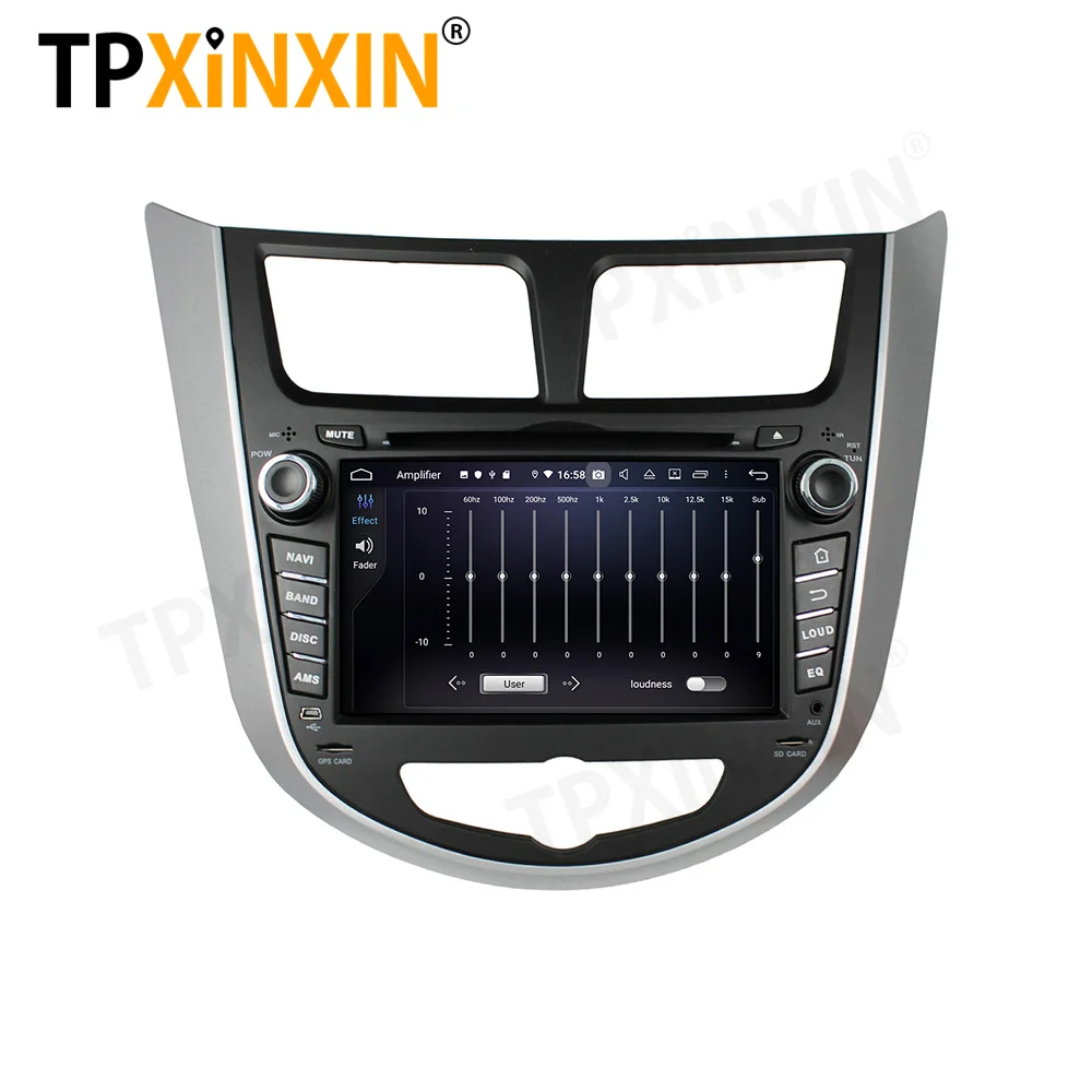 Мультимедийный проигрыватель для Hyundai Verna Accent Solaris 128-10 0 4 + 2011 ГГц Android 2012 PX6 - купить