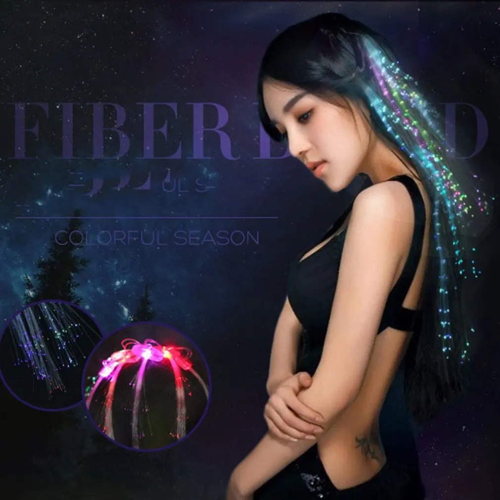 Красочные бабочки свет косички светодиодные парики светящаяся вспышка LED