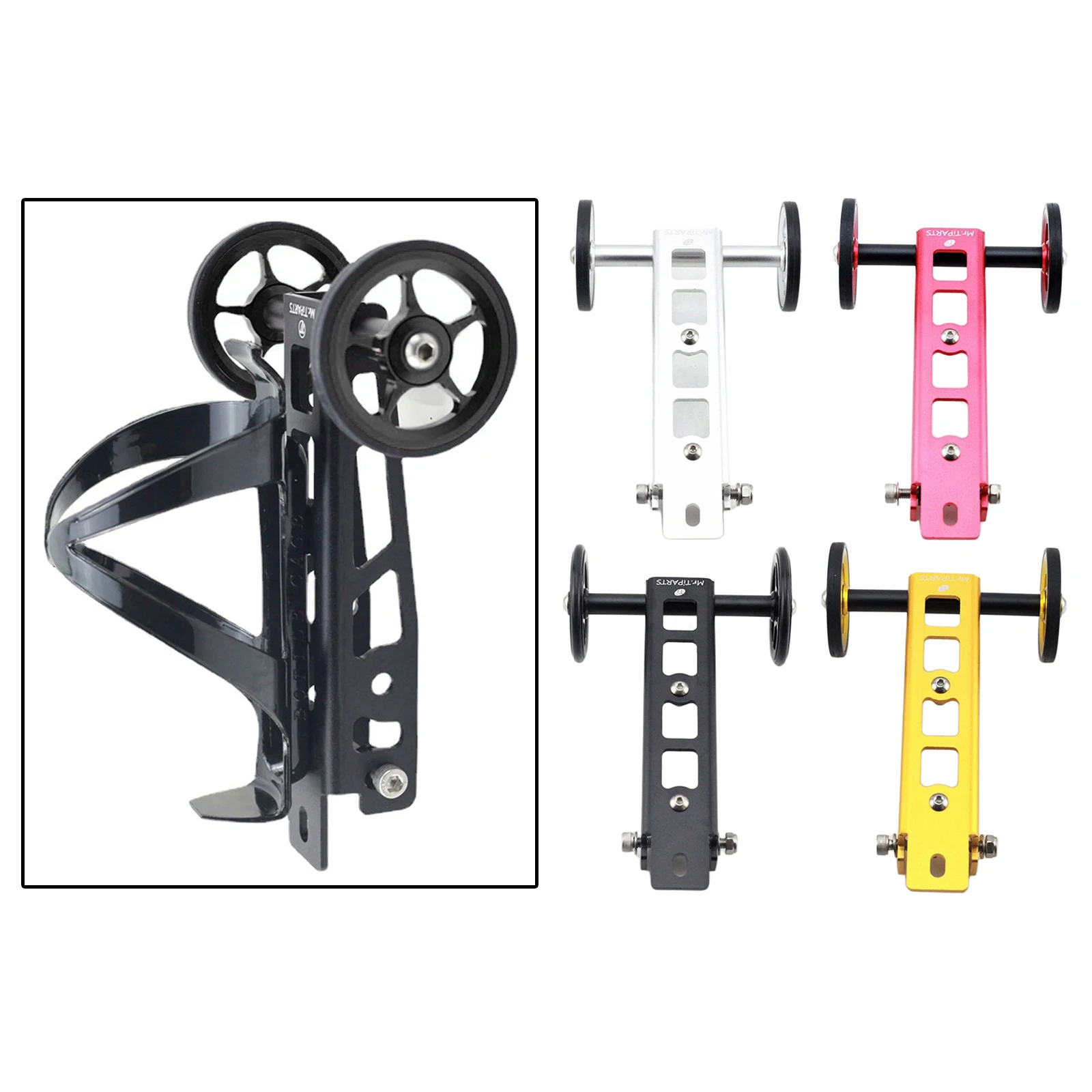 

Bike easywheel high strength alloy push easy wheels for BIRDY folding bike stand and water bottle cage holder