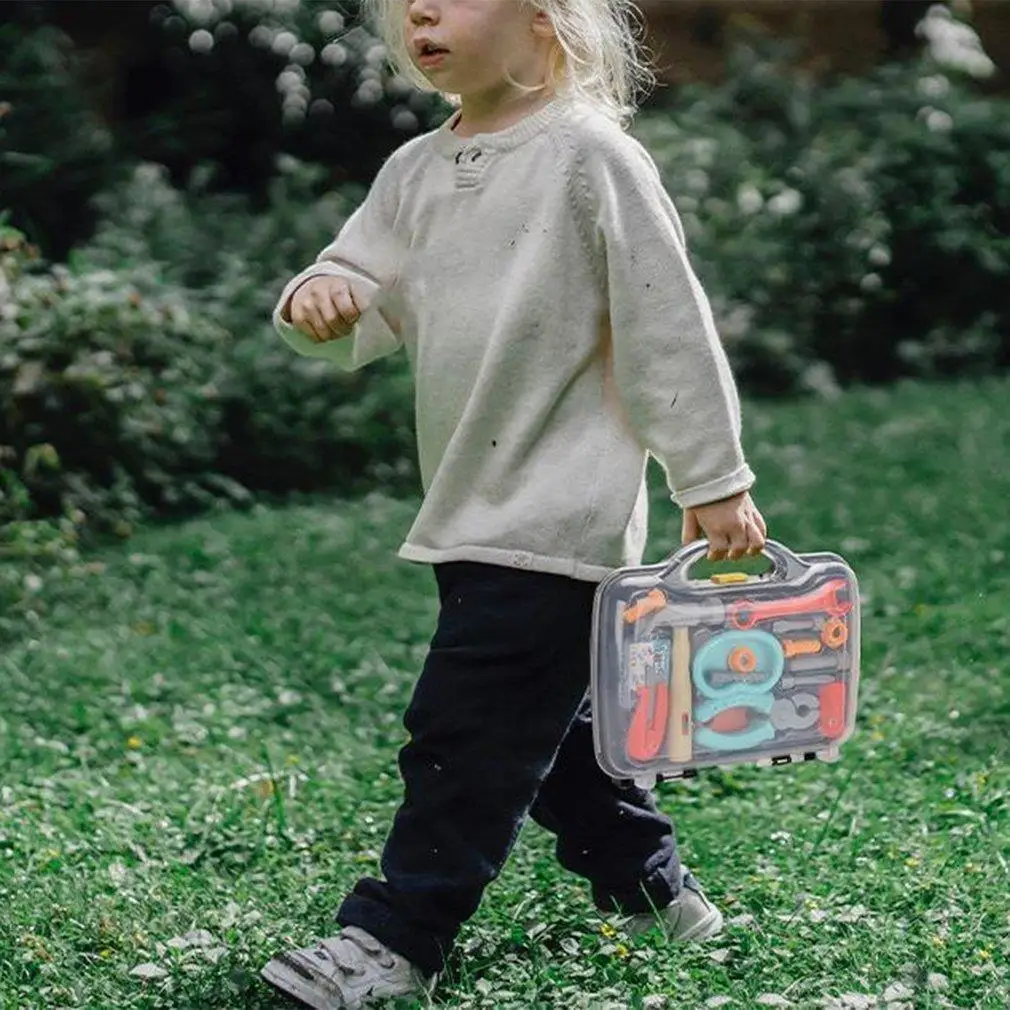 

Children's Toolbox Engineer Simulation Repair Tools Pretend Toy Electric Drill Screwdriver Tool Kit Play Toy Box Set For Kids