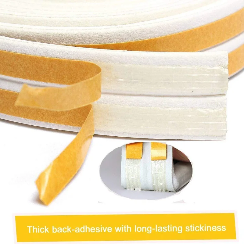 5M Sealing Strips Self-Adhesive D Type Doors Windows Foam Seal Strip Soundproofing Weatherstrip Gap Blocker Rubber Sticker | Обустройство