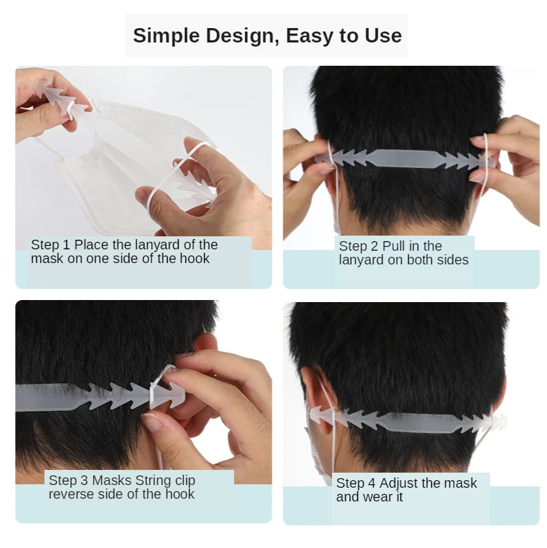 Мягкий ремешок для маски регулируемый застежка-держатель защиты ушей крючок