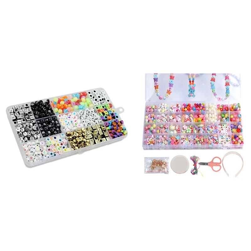 

32 Grid DIY Handmade Beaded Toys Loose Beads With 1100 Early Childhood Educational Puzzle Children Acrylic Letter Set
