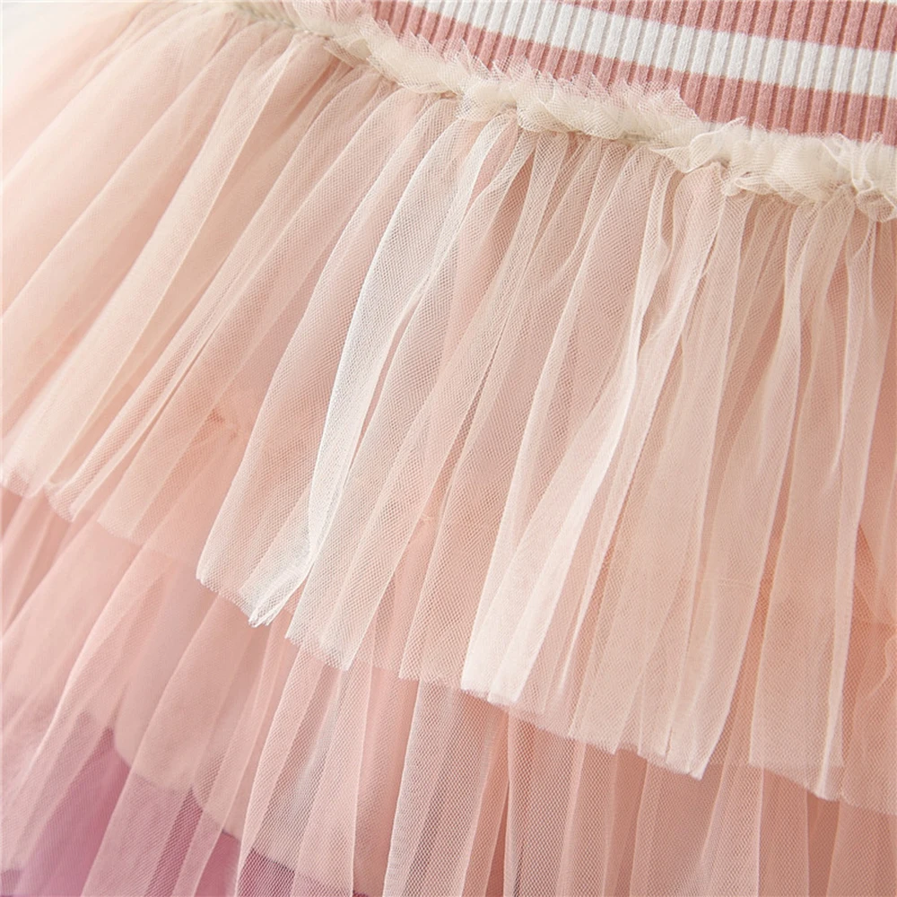 Welaken/Новинка модное осеннее платье для маленьких девочек Сетчатое кружевное