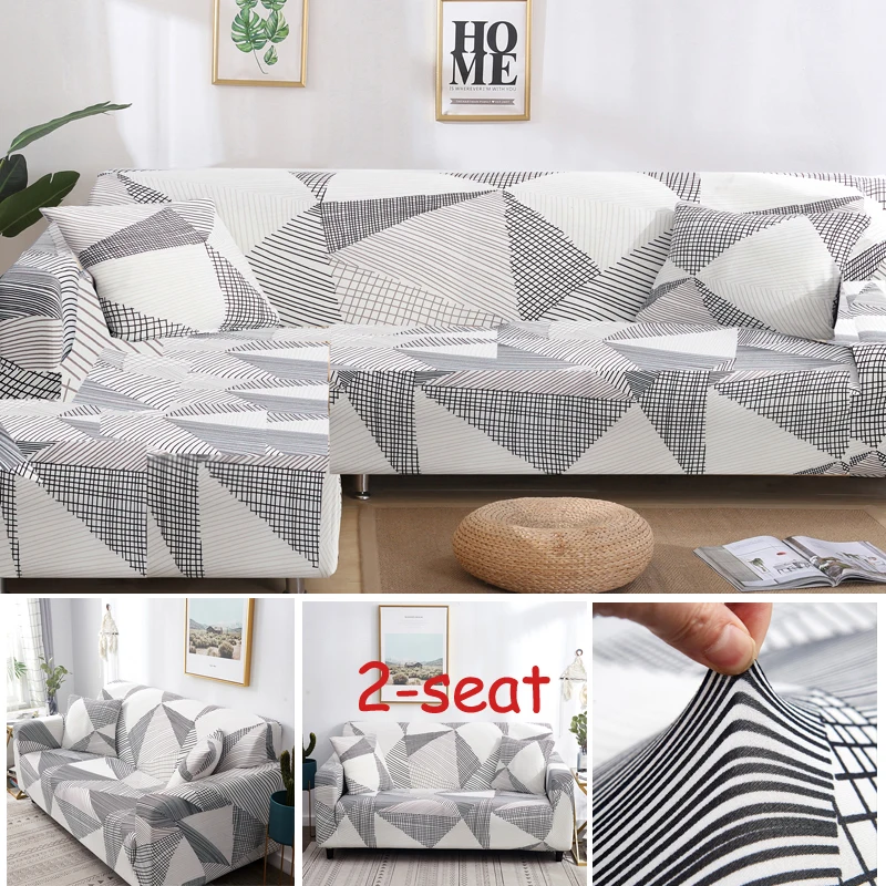 1/2/3/4-сиденье Черный и белый цвета диванных чехлов для гостиная диван крышка
