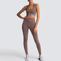 high waist push up seamless knitting women suit super stretchy gym suit workout sport running yoga