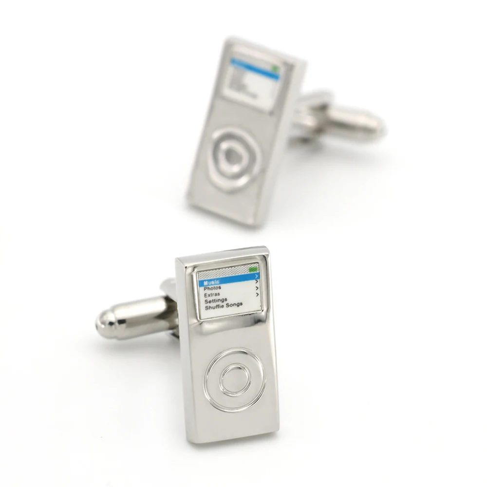 Музыкальный плеер запонки для мужчин Мода MP3 дизайн качество латунный материал