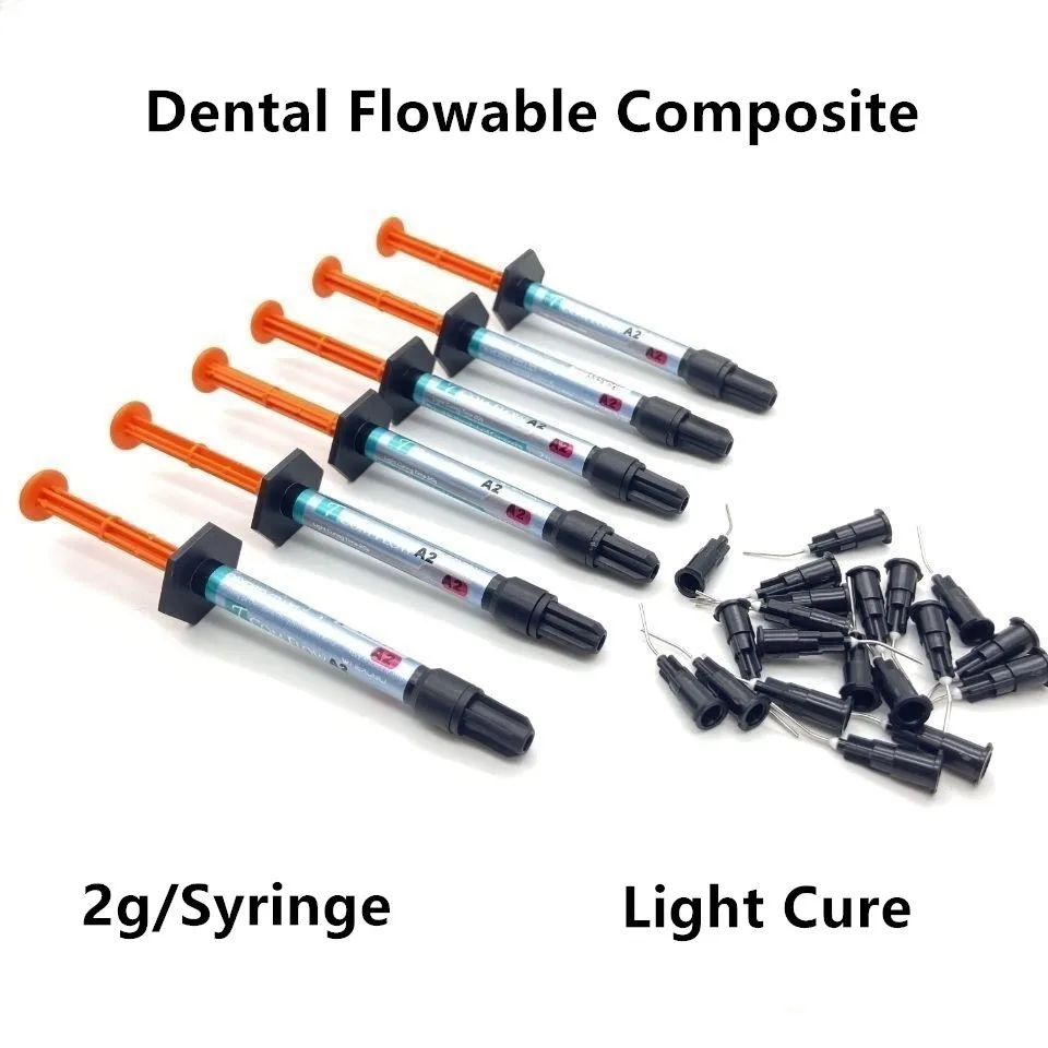 Material de relleno Dental de resina compuesta fluible 2g/jeringa A1 A2 A3