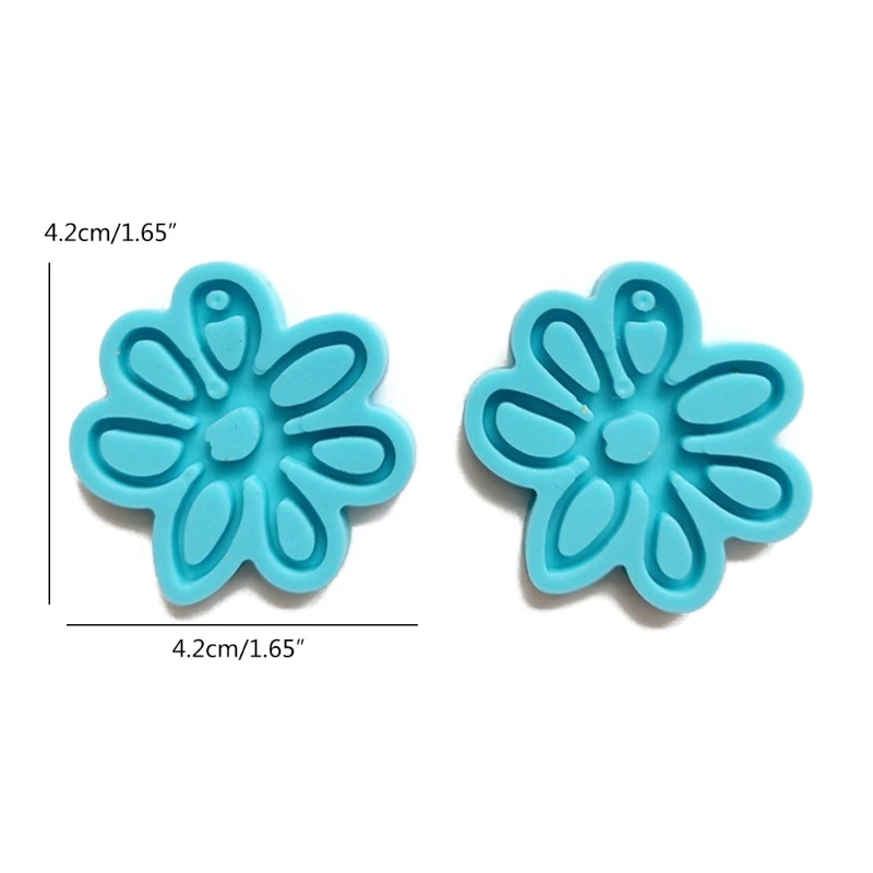 

H7EF Knot Flower Earrings Epoxy Resin Mold Jewelry Pendant Silicone Mould DIY Crafts Necklace Ear Drop Dangles Casting Tool
