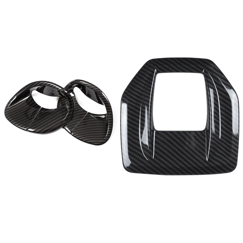 

2Pcs for Alfa Romeo Giulia 2016 2017 2018 ABS Chrome Front Belt Cover & 1x Center Console Gear Shift Panel Cover Trim