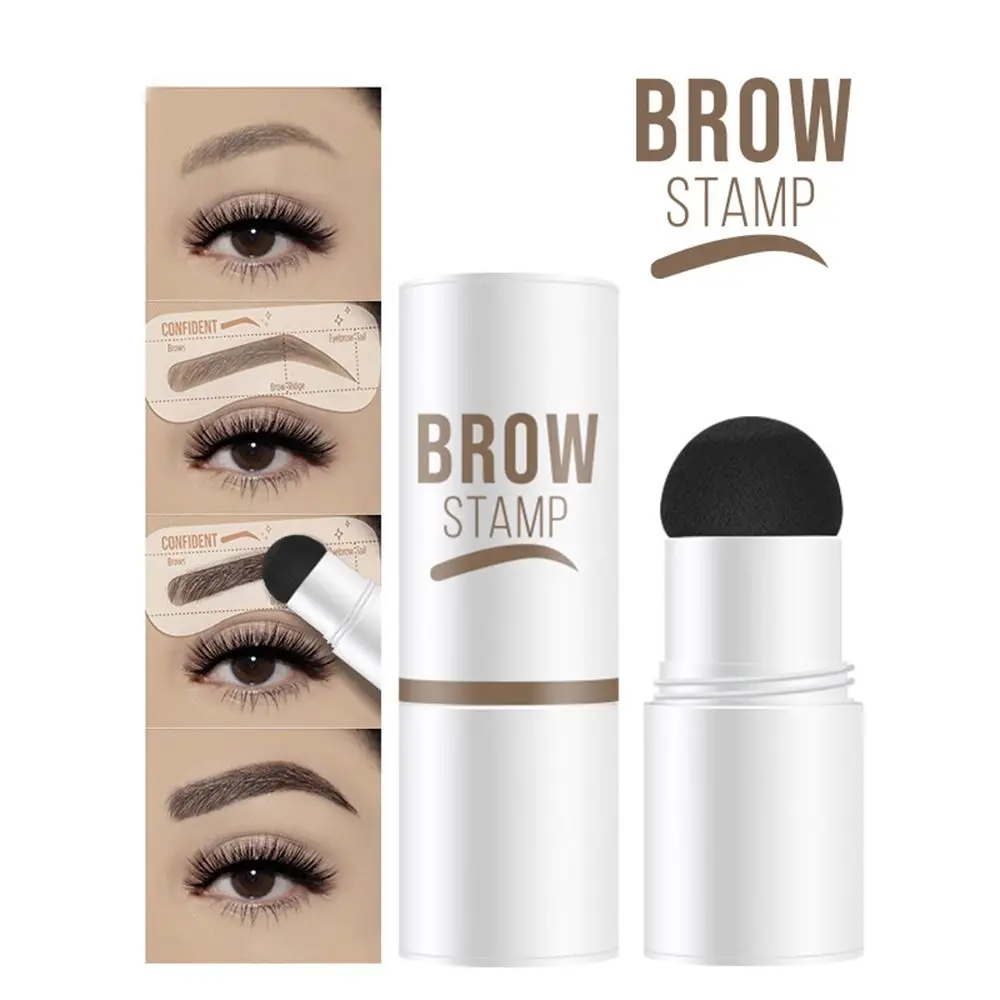 

Brushes With Reusable Eyebrow Stencils Long Lasting One Step Eyebrow Stamp Shaping Makeup Set Brow Stamp Shaping Kit