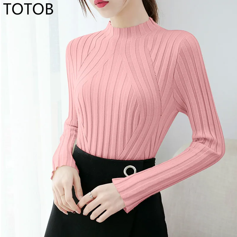 Женский Однотонный свитер с геометрическим узором повседневный трикотажный