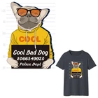 Классные Плохая Собака Костюмы значки-нашивки винил уровень моющиеся толстовки Diy Топы Термальность Пресс железа на легкой печати бытовые утюги