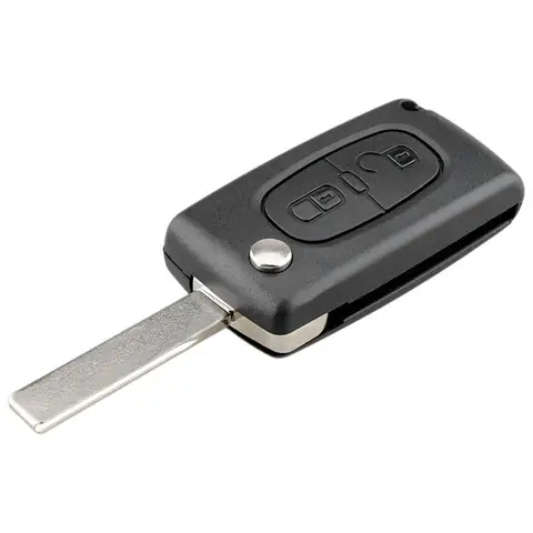 Автомобильный ключ-раскладушка для Peugeot 207 307 2 кнопки CE0536 + HU83 для Peugeot 207 307 чехол для автомобильного ключа