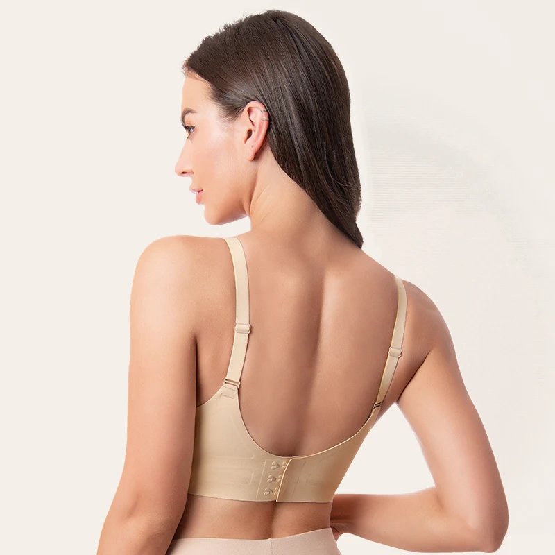 Wingslove Women's Smooth Seamless Bra Wirefree Removable Pads Bralletts Breathable Comfortable Underwear