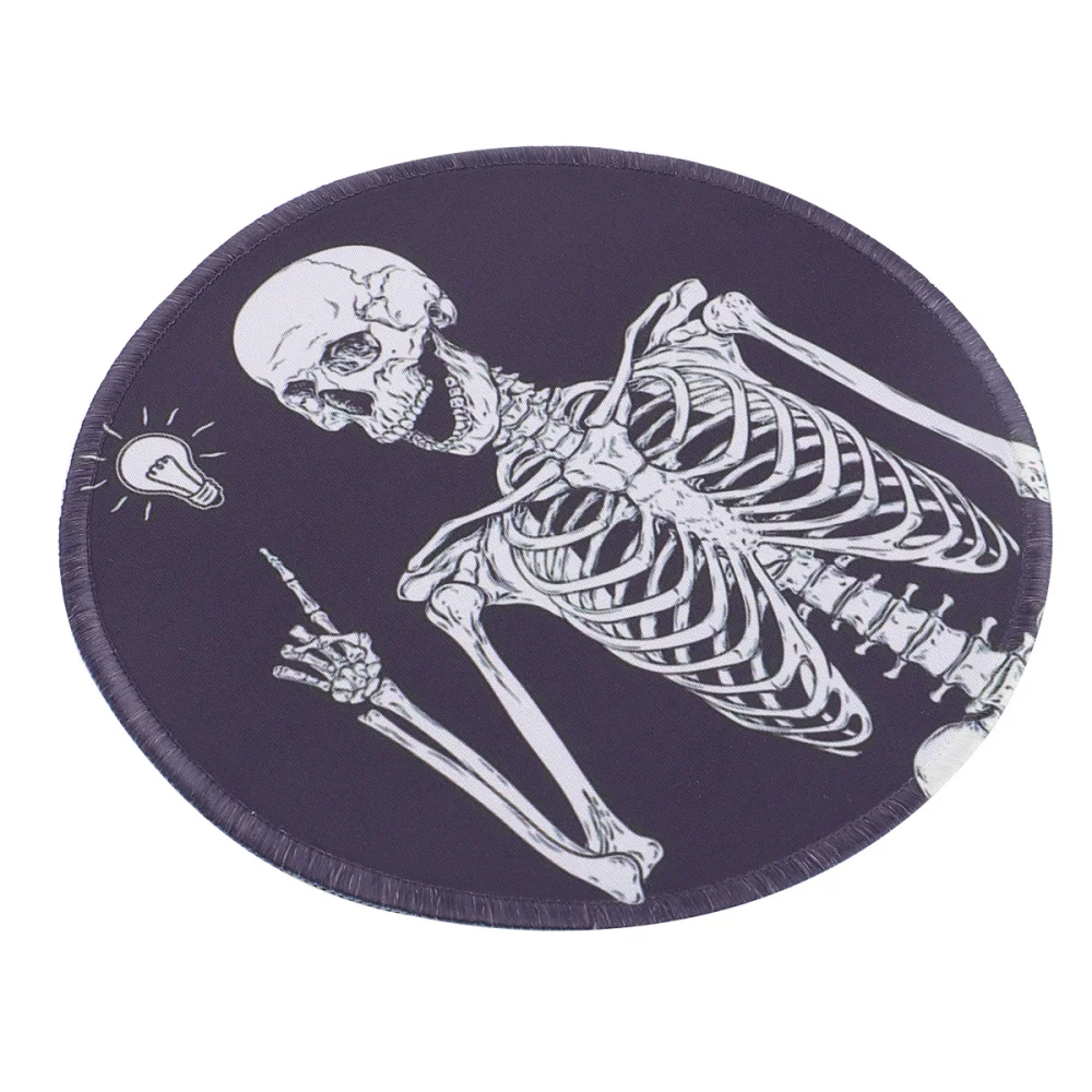 1 шт. коврик для мыши Скелет круглый прочный игровой на Хэллоуин Коврик