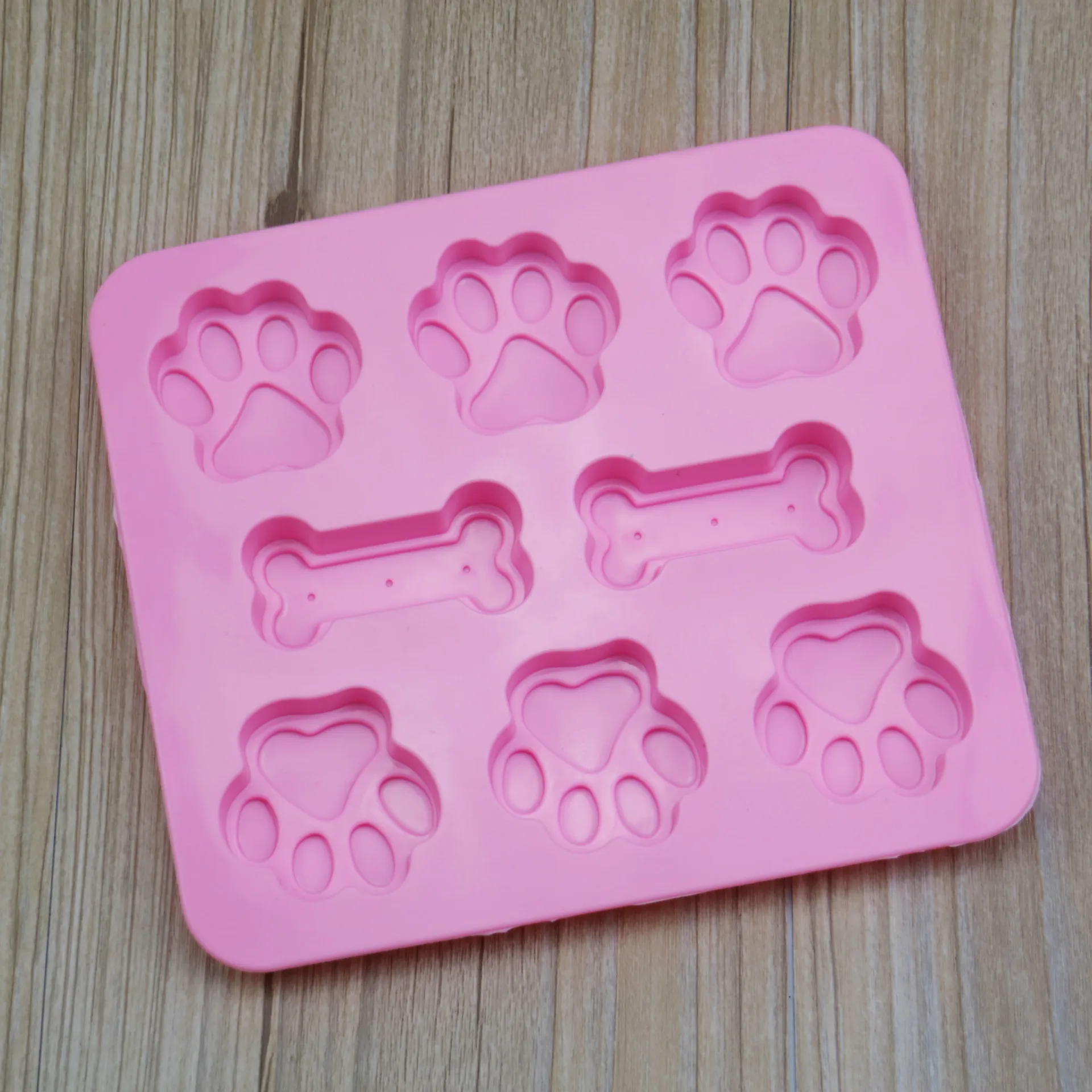 Щенок Собака Paw и костной формы для фруктового льда силикона лакомство