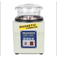 220v110v magnetic grinding machine polisher plexiglass polishing bucket hard plastic components remove burrs polishing machine