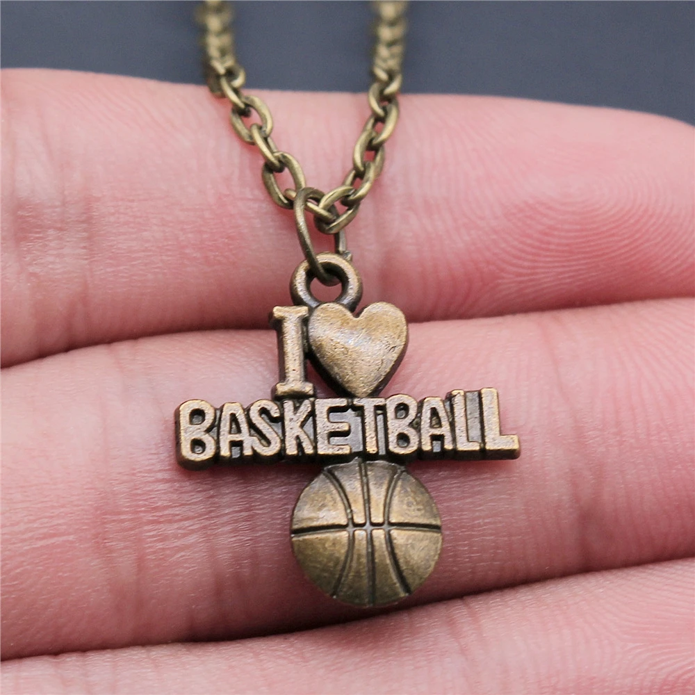 Женское колье с подвеской в виде баскетбольного мяча 2 цвета 21x20 мм | Украшения и