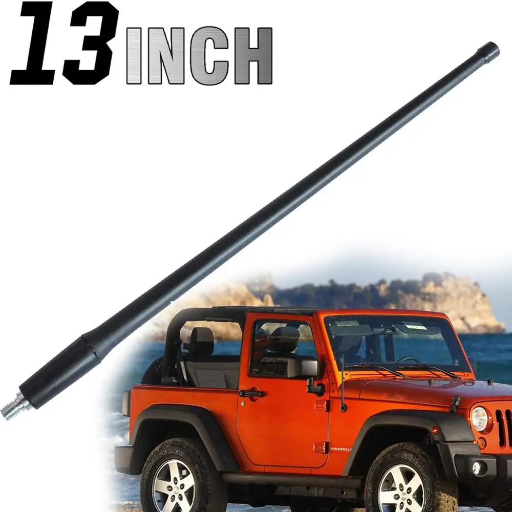 1 предмет 13 &quotрезиновая антенна для Jeep Wrangler антенны изменение с металлическими