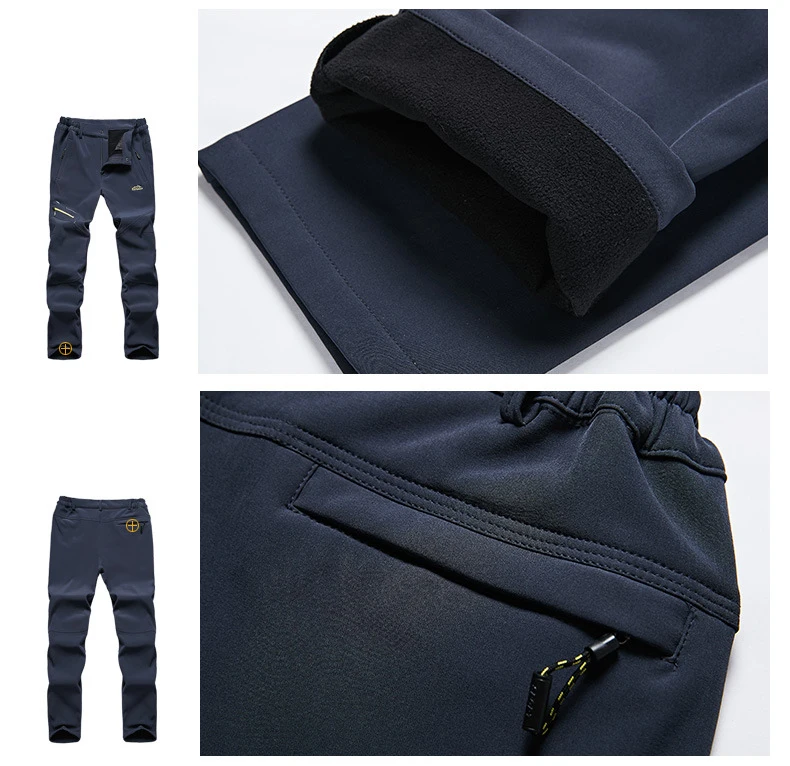 Man Women snowboarding pants Windproof Fishing Camping Hiking Skiing Trousers Winter Thicken Warm Fleece Softshell Skiing Pants