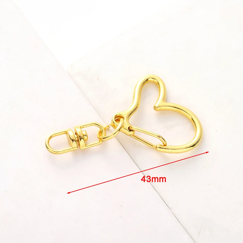 

10pcs New Cute Heart Key Chain Key Ring Keychain DIY Accessories Lobster Clasp Wholesale