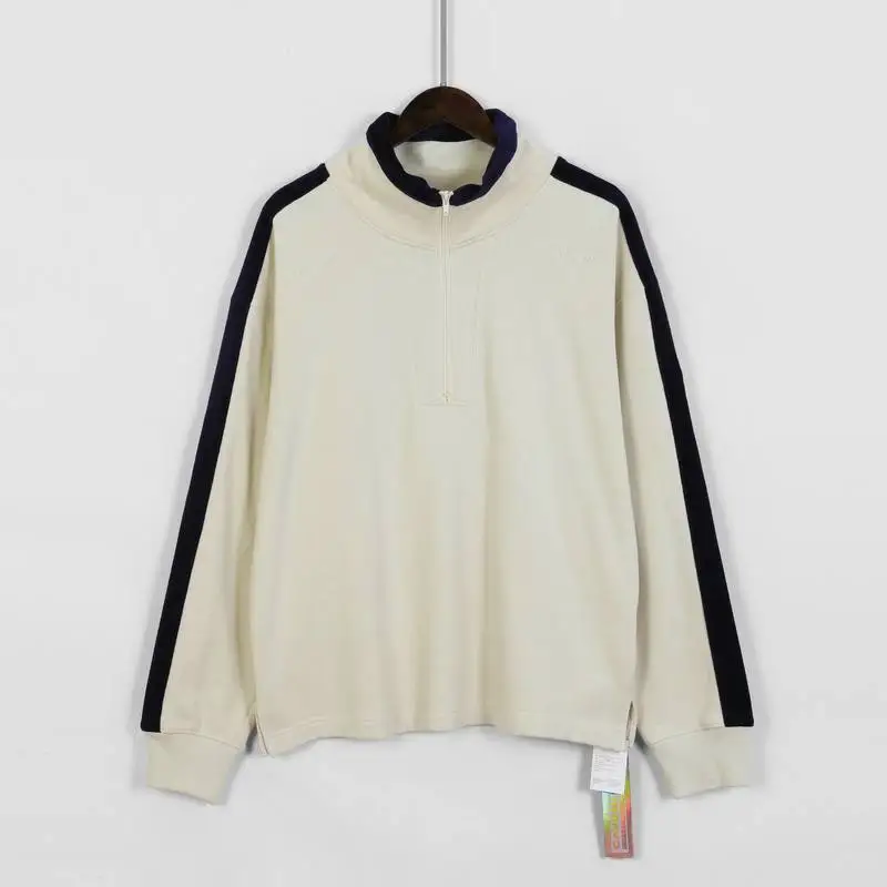 20SS CAVEMPT C. Толстовка с капюшоном Свитшот абрикосового и синего цвета на молнии