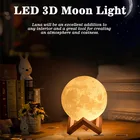 Светодиодный ночсветильник в виде Луны, персонализированный ночник в виде детских подарков для жен, ночник в спальню, освещение для создания атмосферы, настольный светодиодный светильник в виде Луны