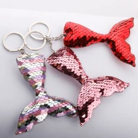 3 pcs sequined little mermaid keychain for mermaid decoration wallet key ring decoration car bag diy accessories supplies girls