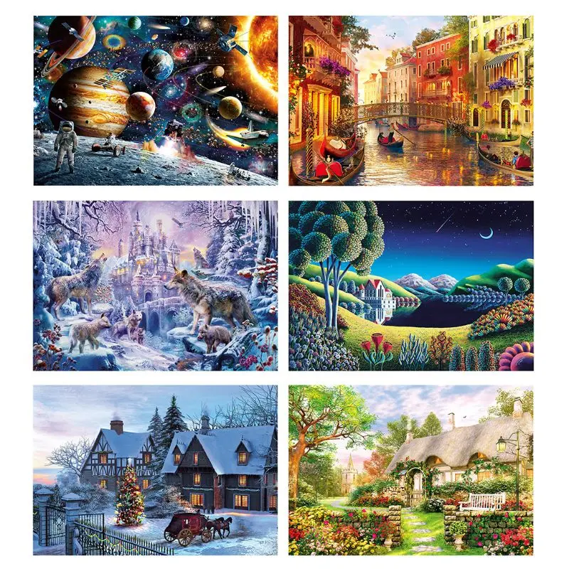 

1000 Pcs / Pack Adult Puzzles Large Size Assemble Paper Jigsaw Educational Gift