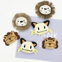 10pcslot cartoon plush lion doll baby cloth patches applique crafts for girl garment accessories and bag decoration