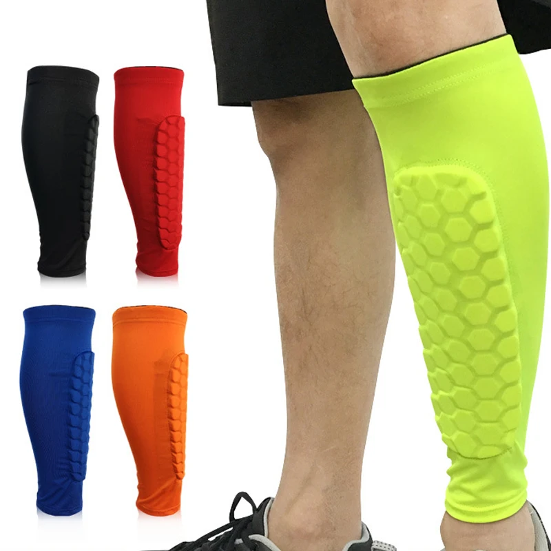 1pcs Honeycomb Shin Guard Professional Football Shields Soccer Legging Shinguards Leg Sleeves Protective Gear Sports Protector