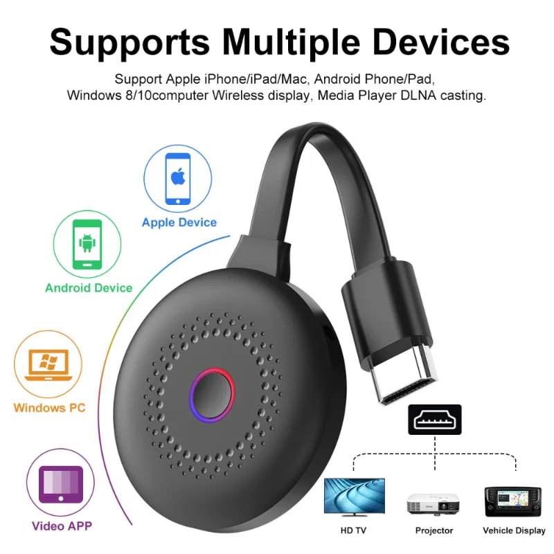 

Для MiraScreen TV Stick Dongle Crome Cast HDMI-совместимый 2,4G/5G WiFi Дисплей приемник для Google Chromecast PC Android TV