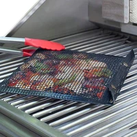 reusable non stick bbq grill mesh bag barbecue baking isolation pad outdoor picnic camping bbq kitchen tools dropshipping